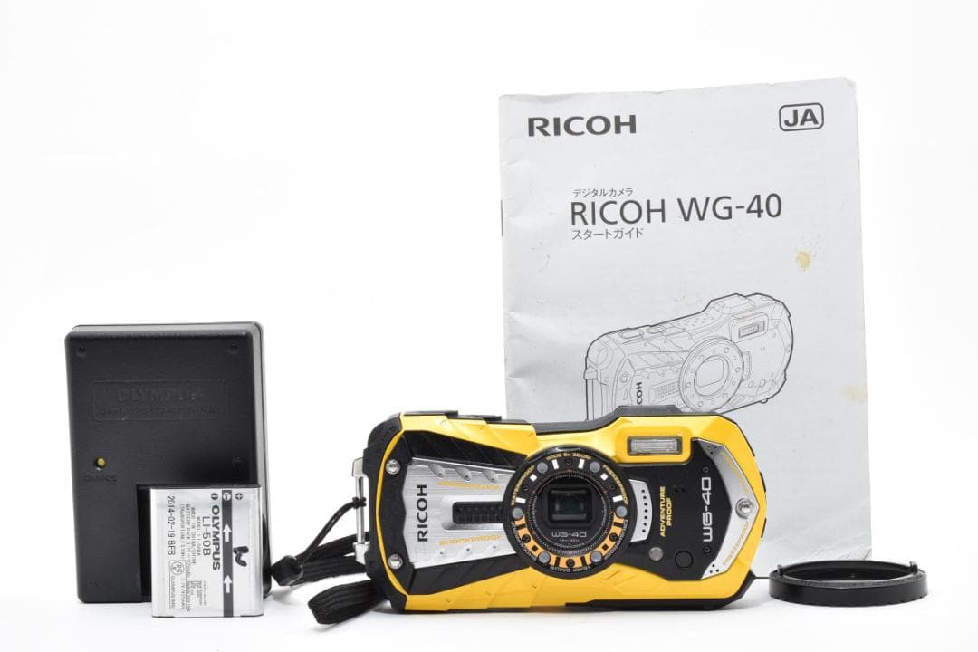 【美品】RICOH WG-40 イエロー　動作確認済