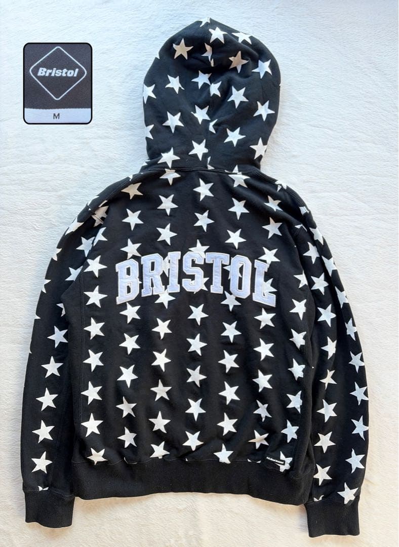 Bristol 星柄　総柄　フルジップ　パーカー　ロゴ
