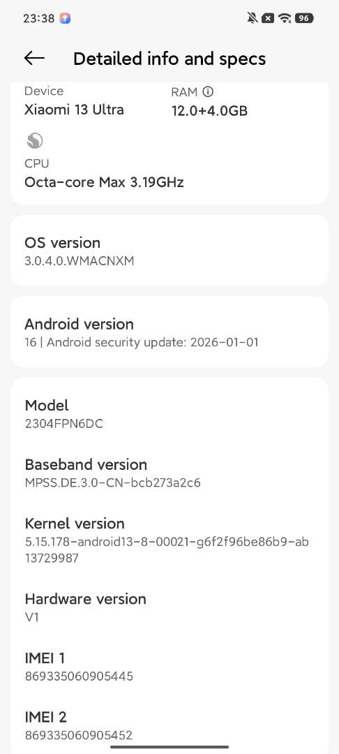 Xiaomi13Ultra 12GB/256GB 中国版
