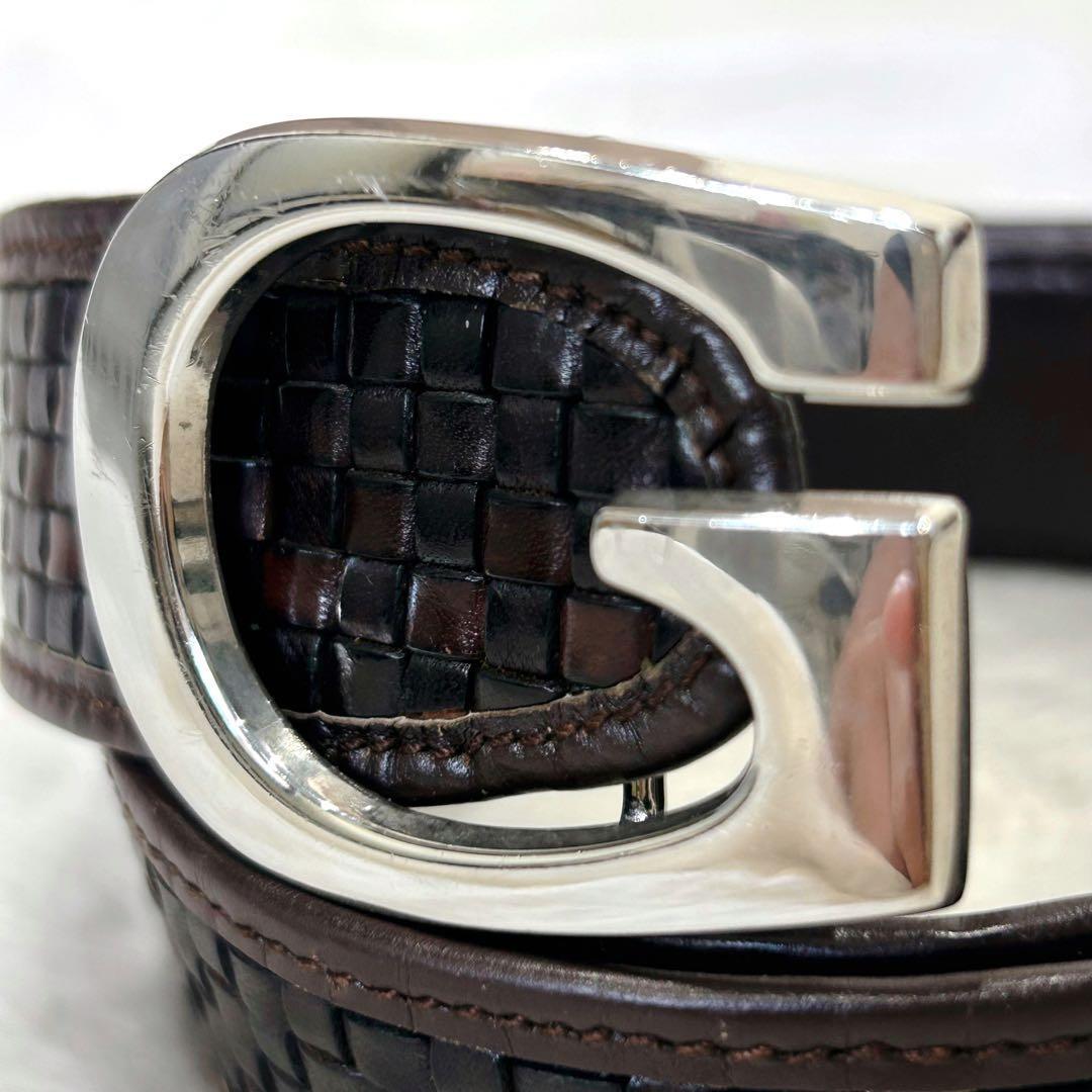 ✨美品✨GUCCI ベルト Gバックル シルバー金具 純正ベルト レザー y2k