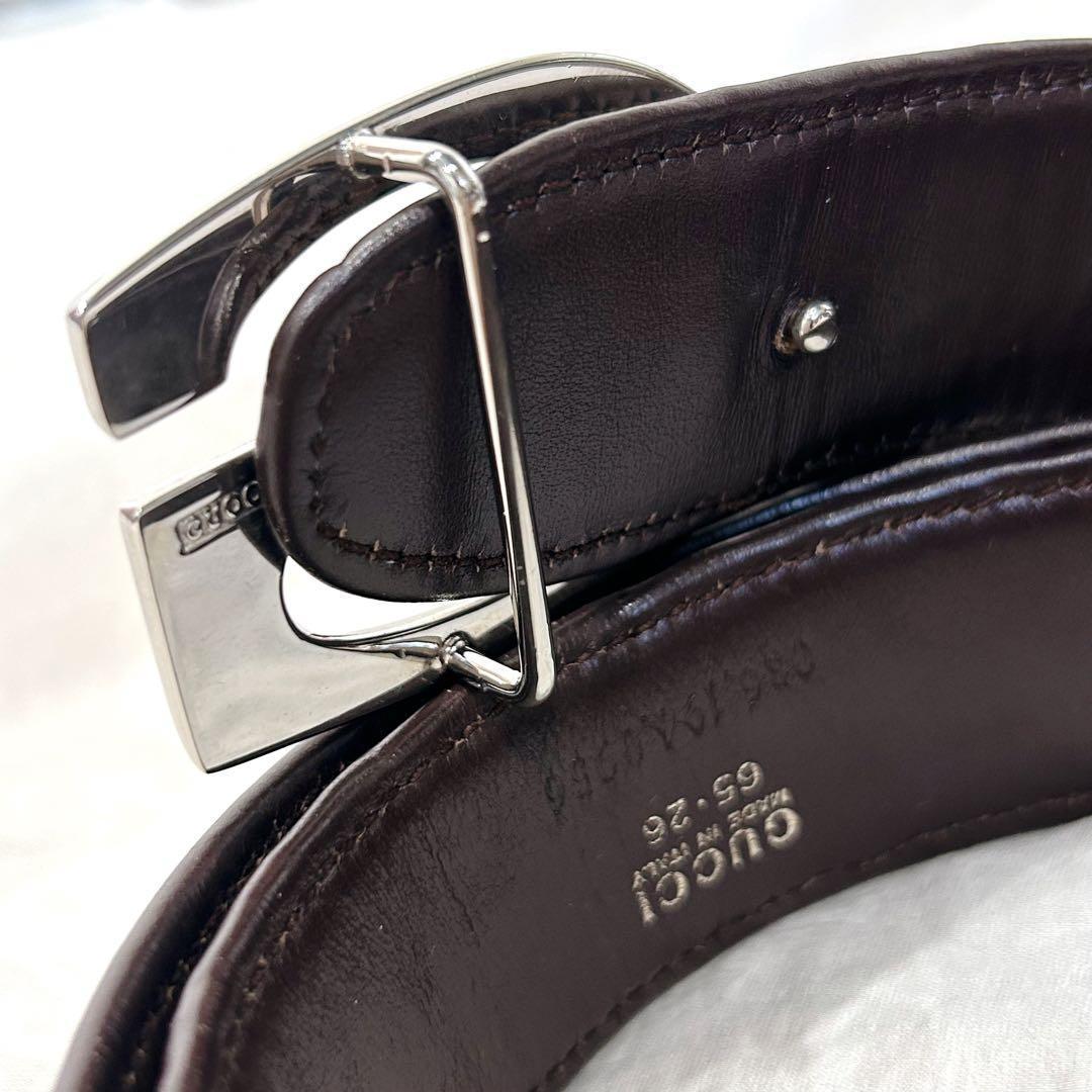 ✨美品✨GUCCI ベルト Gバックル シルバー金具 純正ベルト レザー y2k