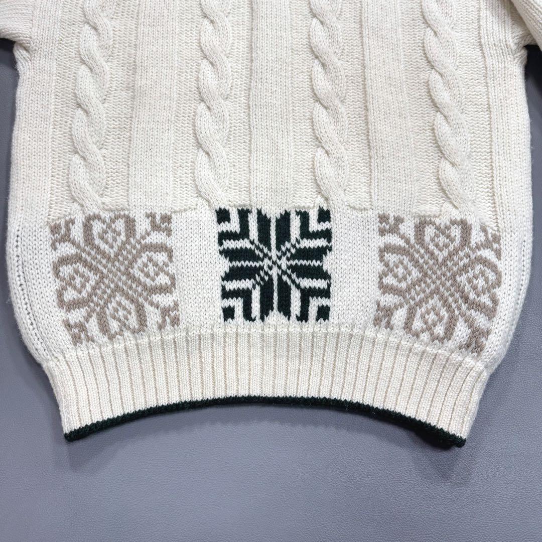 【タグ付き 美品✨】スノーピーク ニット ケーブル ノルディック柄 リブ