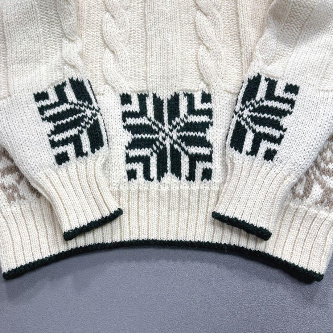 【タグ付き 美品✨】スノーピーク ニット ケーブル ノルディック柄 リブ