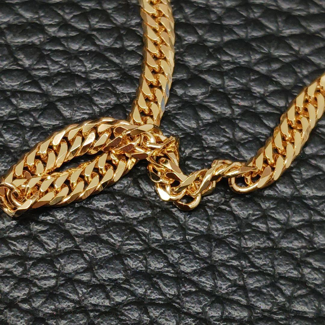 (C010709) K18 YG 喜平6面ダブル ネックレス ホールマーク