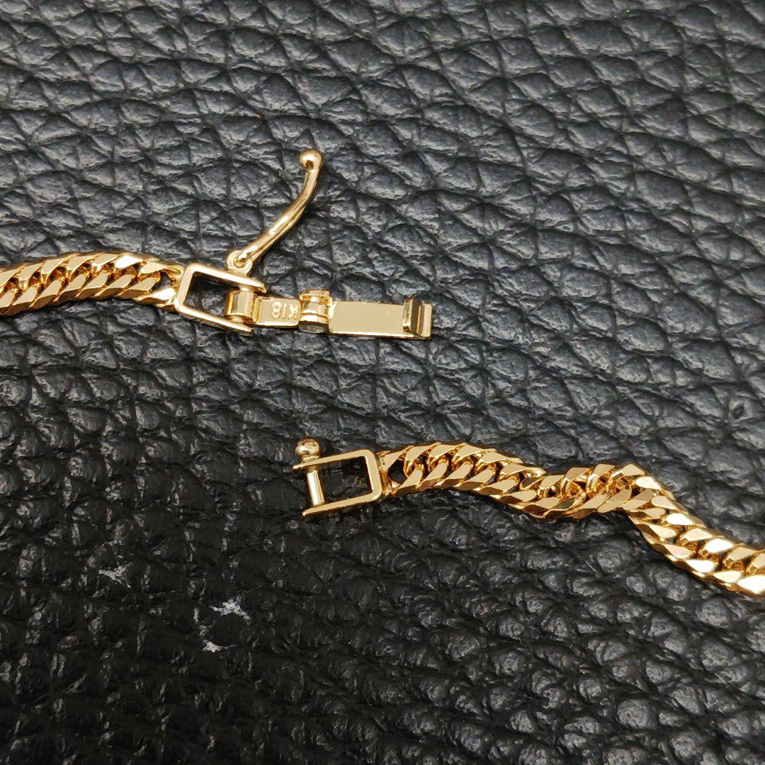 (C010709) K18 YG 喜平6面ダブル ネックレス ホールマーク