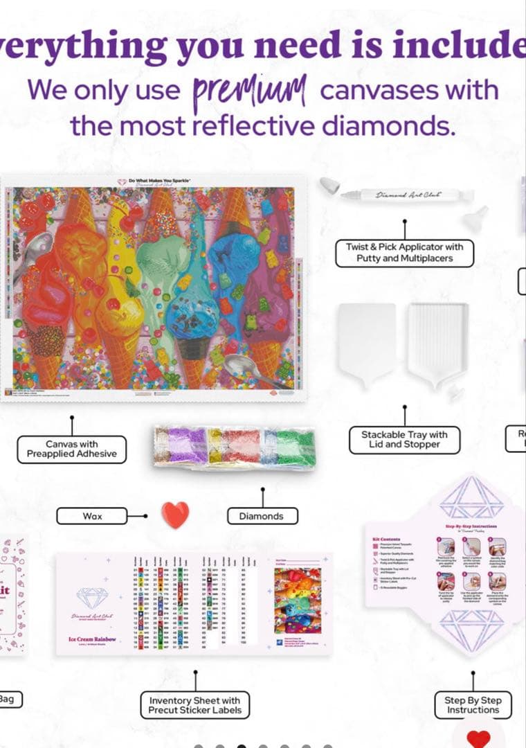 ダイヤモンドアートクラブ Ice Cream Rainbow