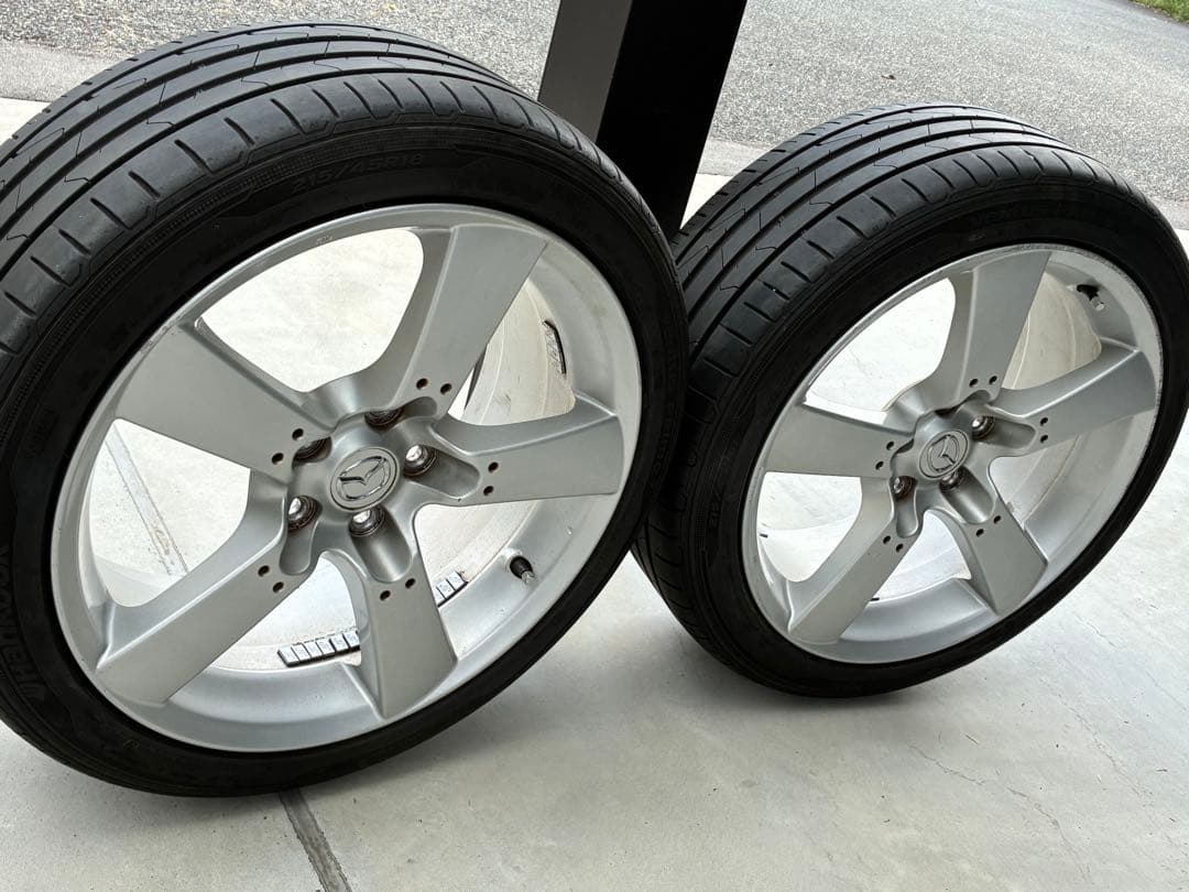 hn22s①RX-8 純正ホイール+タイヤ　２本セット