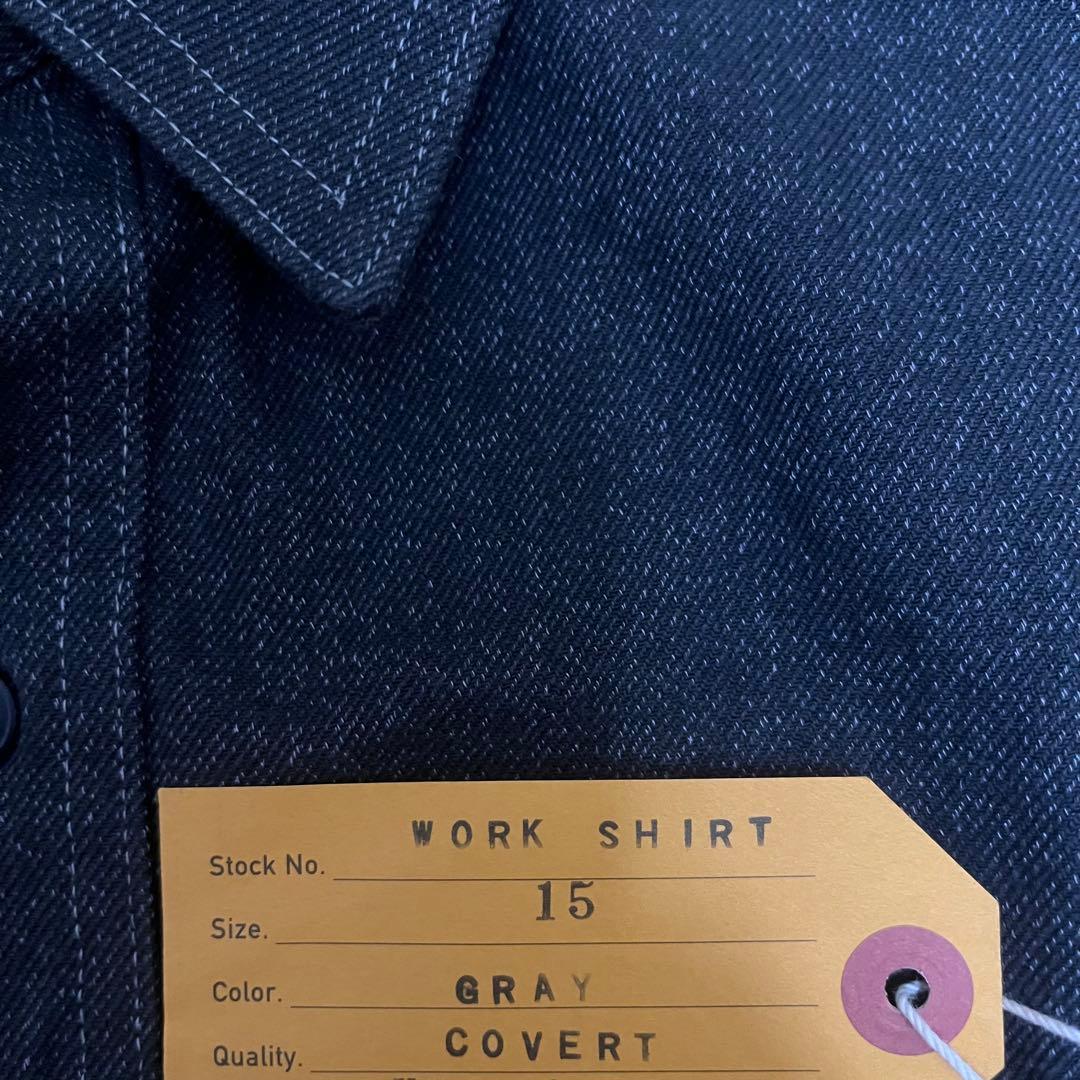 トップス atlast&co COVERT WORK SHIRT GRAY LOT396