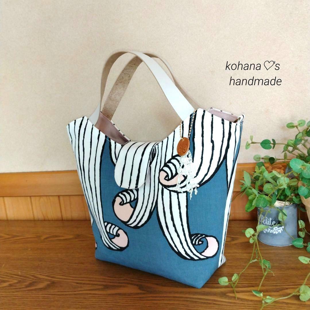 ❀新色❀ハンドメイド ஐ..タブ付きトートバッグ ∂б ミナペルホネン ⚮̈