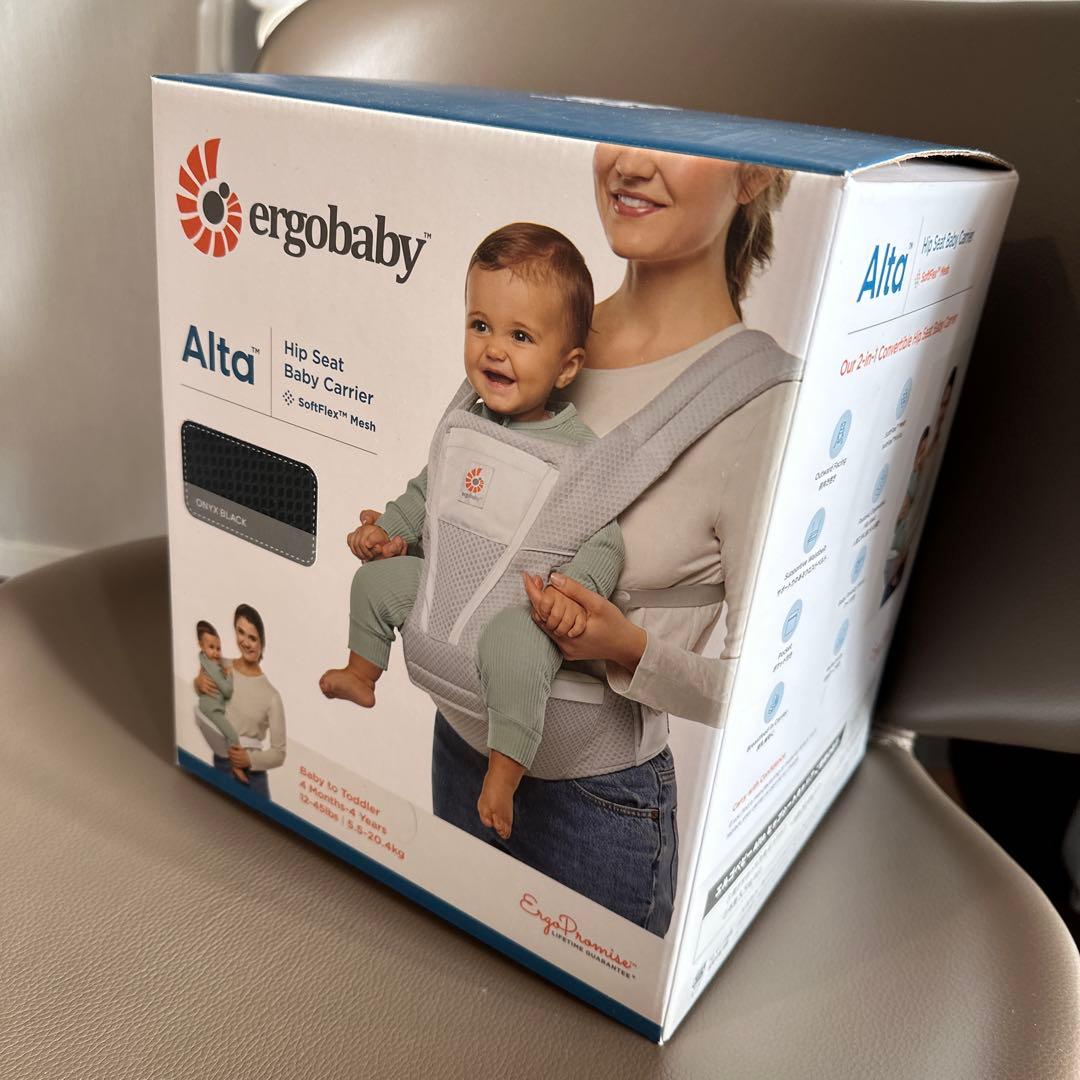 新品 Ergobaby Alta ブラック ヒップシート 抱っこ紐 エルゴベビー