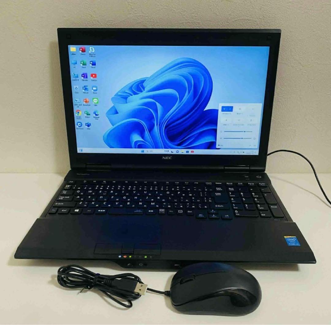 Y83 NECノートパソコンSSDメモリ8G高速 Windows11オフィス付き