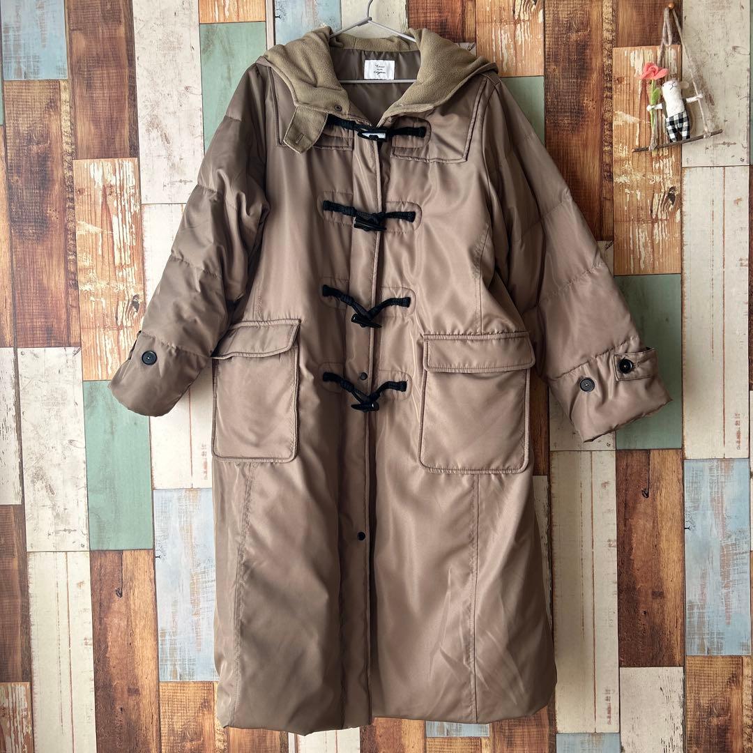 フェリシモ　ブラウン ダウンジャケット フード付き