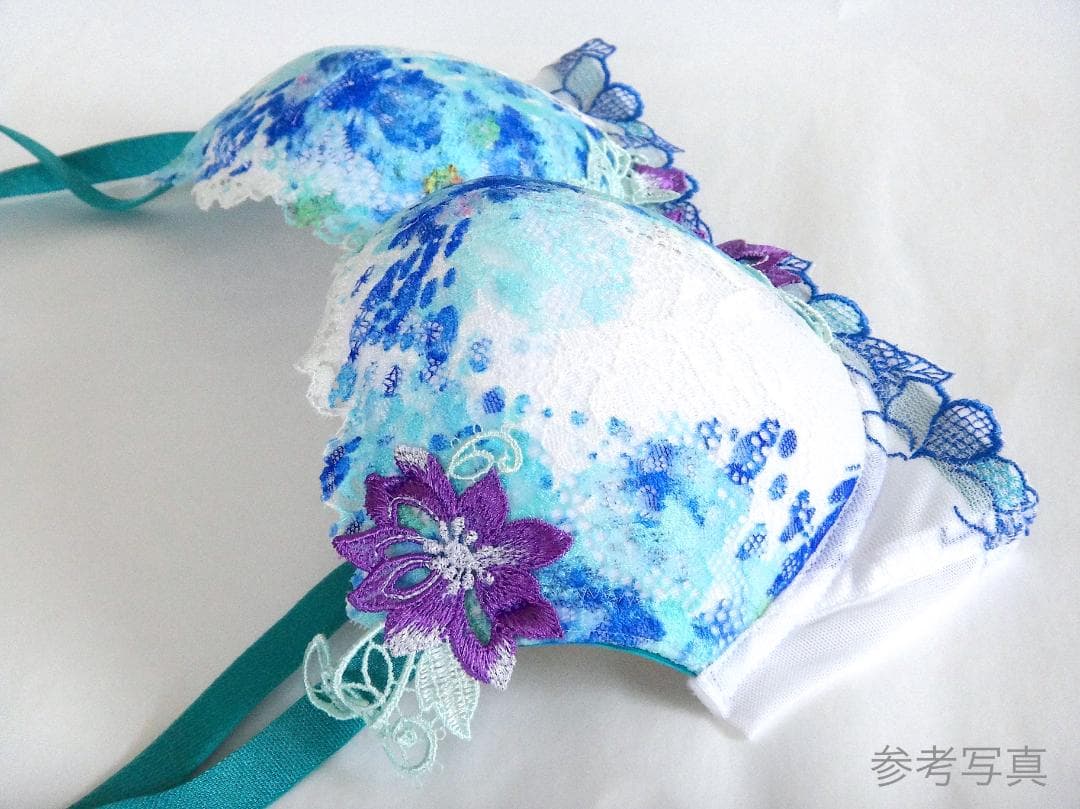 ワコール ルジェ ブラジャーC75 & ショーツL　白水色レース