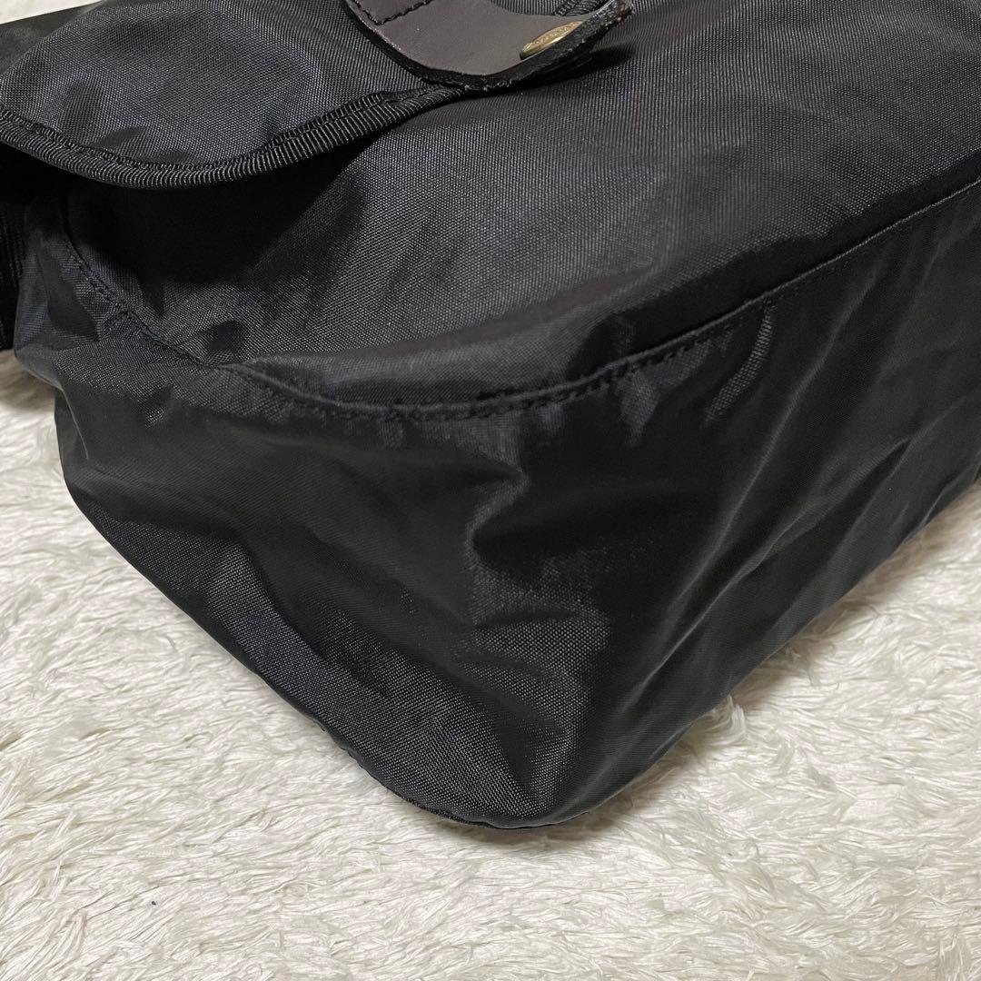 【美品】Herve Chapelier　ショルダーバッグ　黒　メッセンジャー