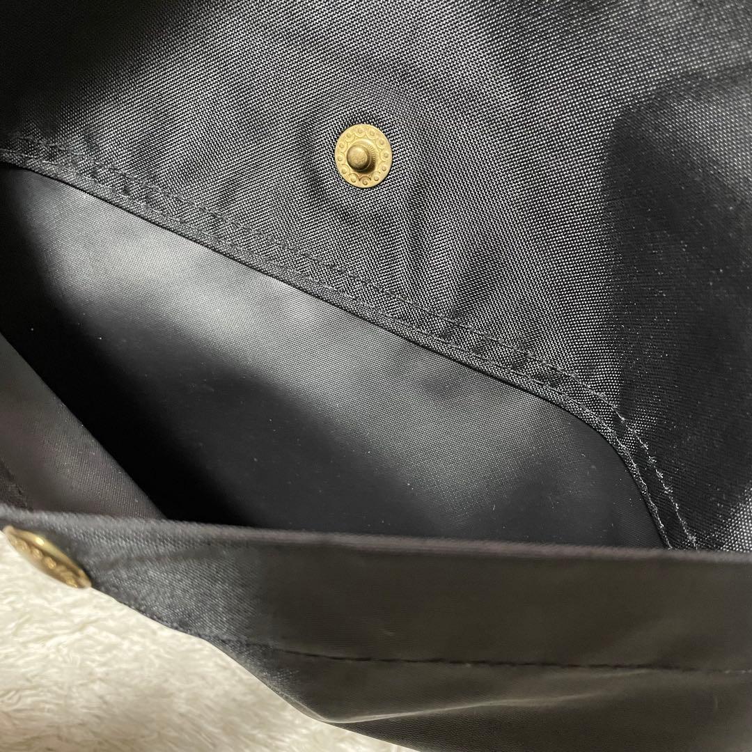 【美品】Herve Chapelier　ショルダーバッグ　黒　メッセンジャー