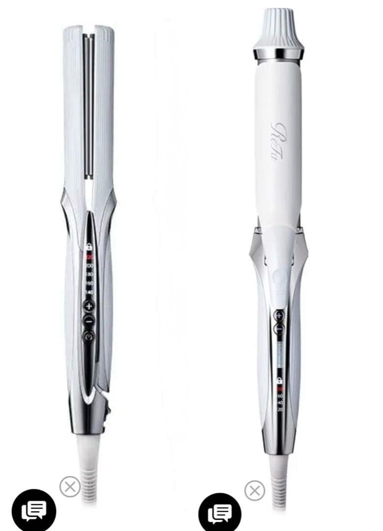 リファ カールアイロン＆リファ ストレートアイロン プロ 2本セット（ホワイト）