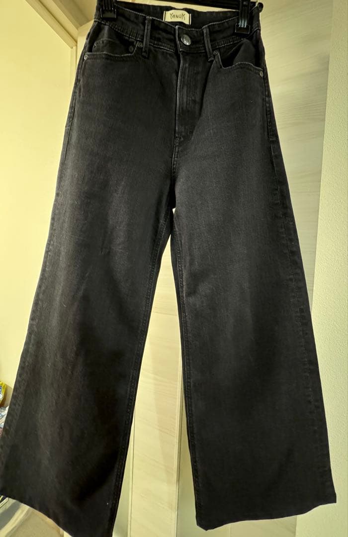 YANUK ワイドフレア 23 オールドブラック ヤヌーク