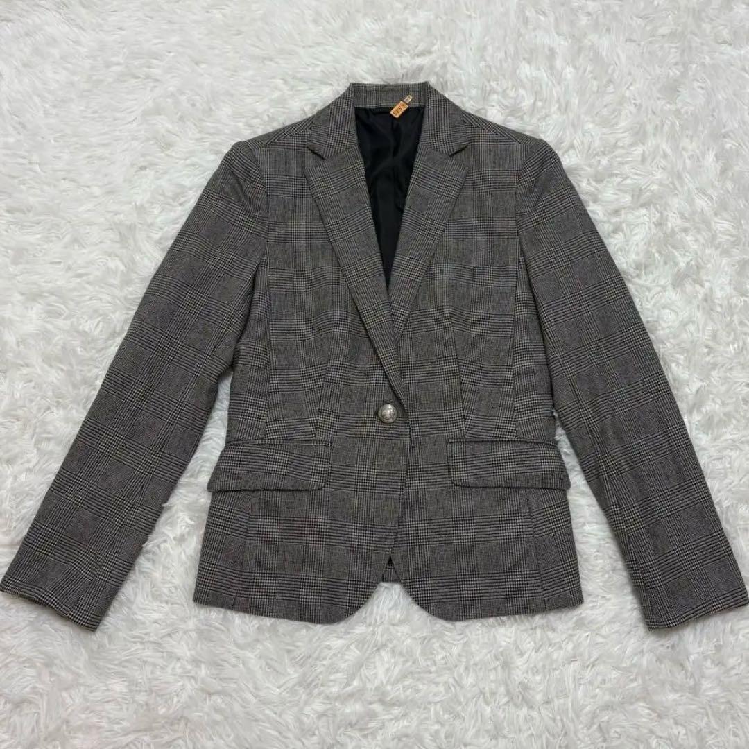◎極美品 スーツカンパニー she おしゃれ チェック柄 L パンツスーツ 1