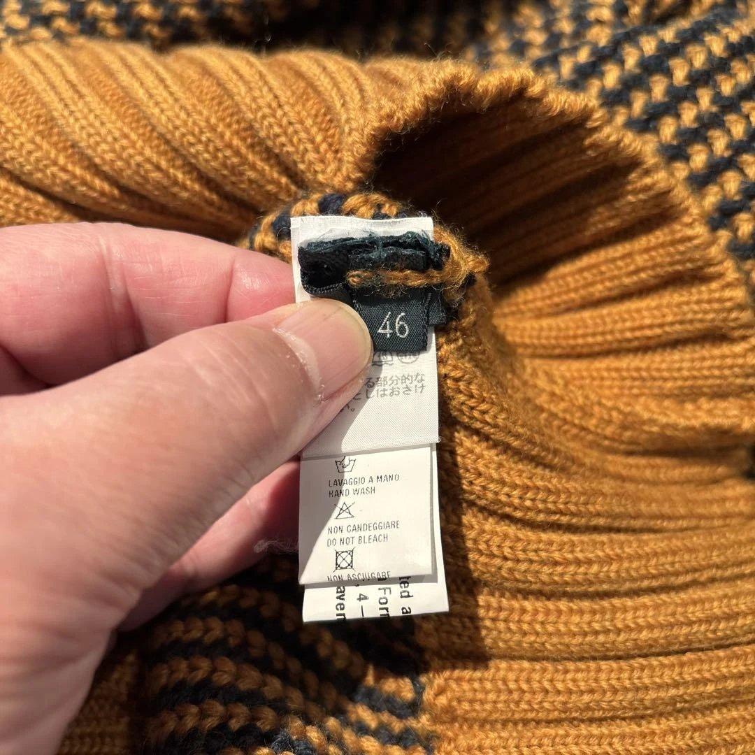 ザノーネ／モックネックニット／ブラウンミックス／46