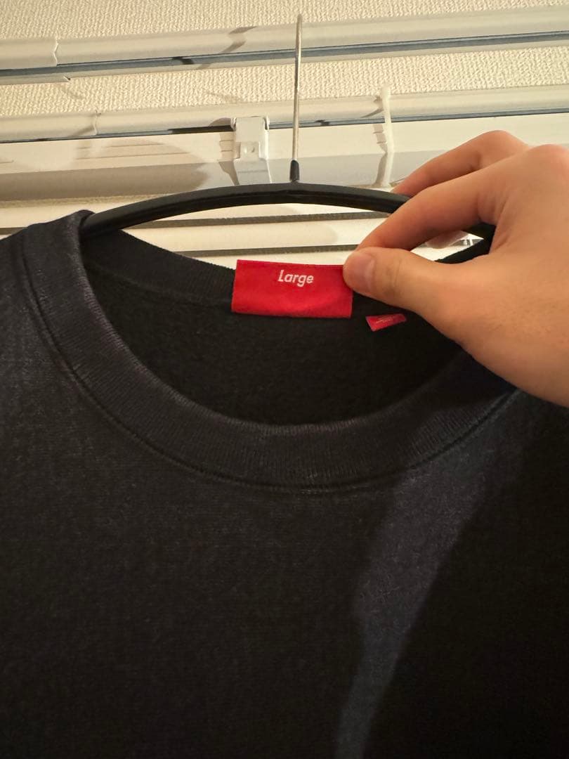 Supreme Washed Box Logo Crewneck 黒 L