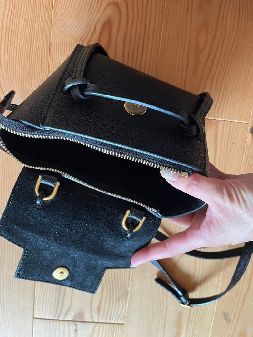 セリーヌ　ベルトバッグ　ピコ　黒