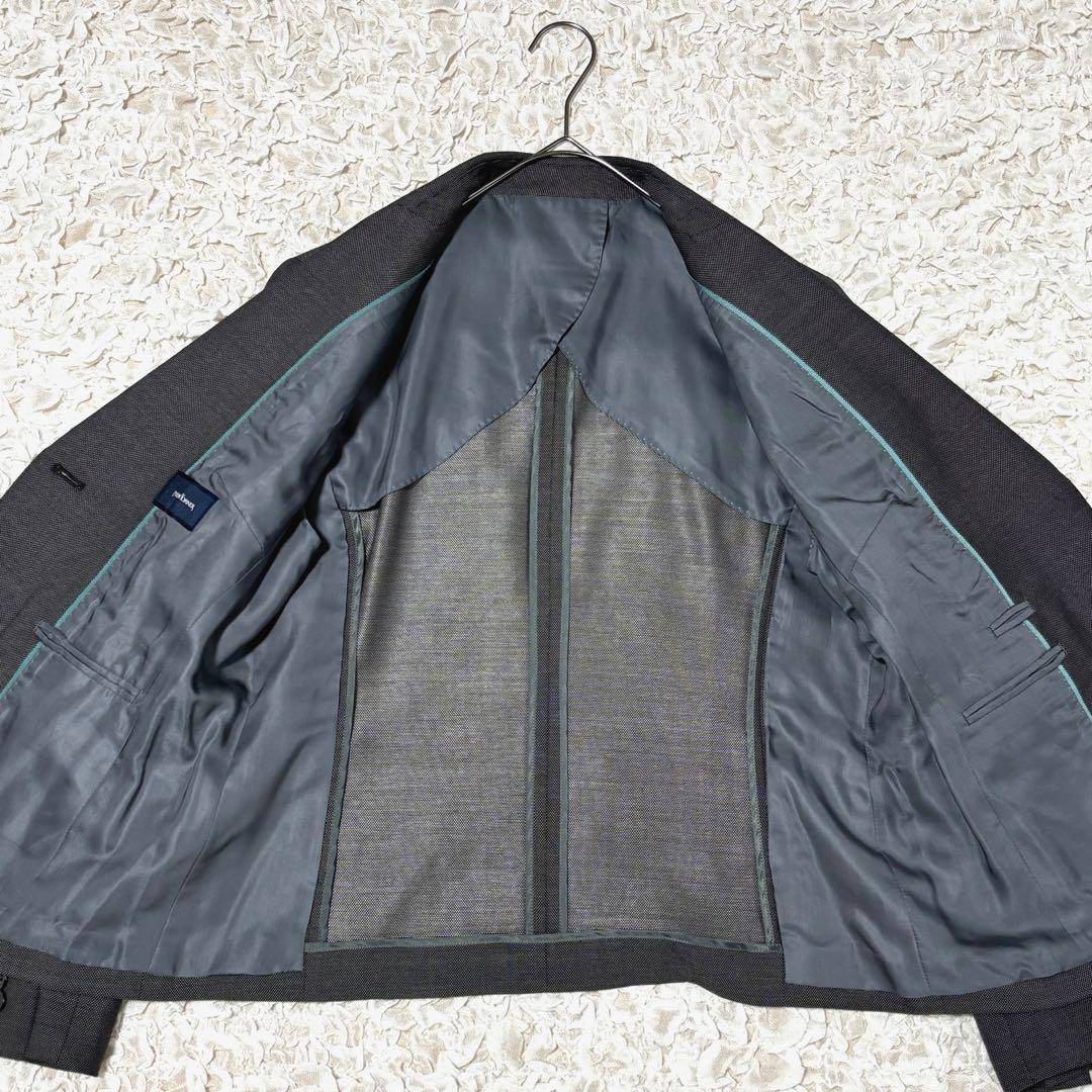 美品 ニューヨーカー パンツスーツ セットアップ シルク混 グレー 15 2XL