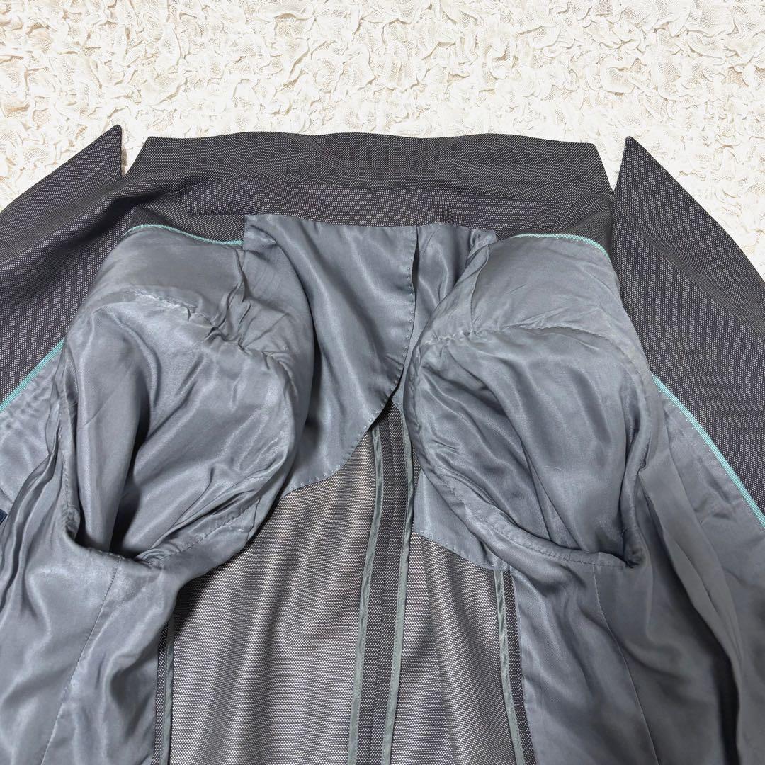 美品 ニューヨーカー パンツスーツ セットアップ シルク混 グレー 15 2XL