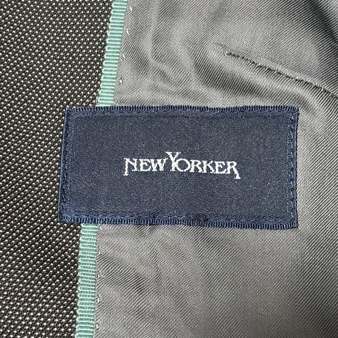 美品 ニューヨーカー パンツスーツ セットアップ シルク混 グレー 15 2XL