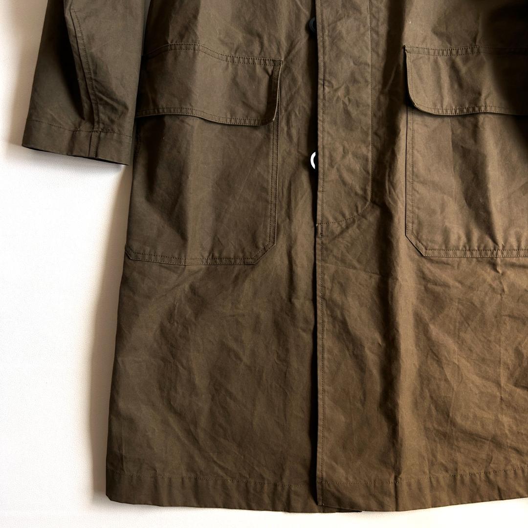 【極美品】MHL. オイルドコットン スタンドカラー ロングコート