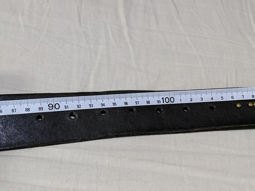 美品 ROIST ロイスト スタッズベルト レザーベルト ブラック HTC