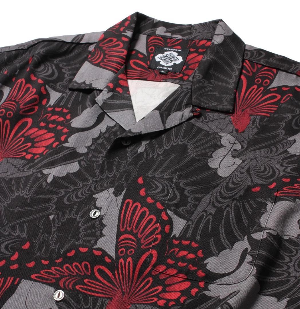GAKKIN × BUDSPOOL 三艶蝶 HAWAIIAN SHIRT 舐達麻