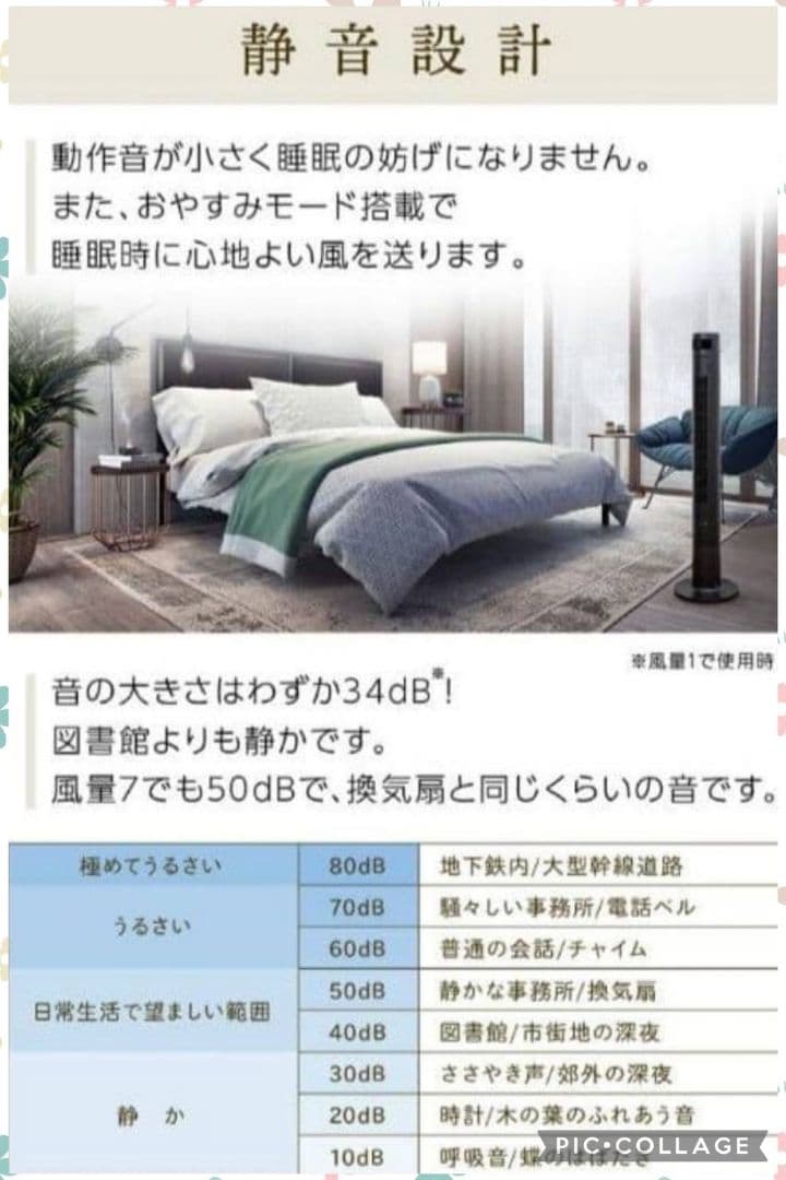 中古品 ※リモコン無し※ 白 DC タワーファン スリム ホワイト