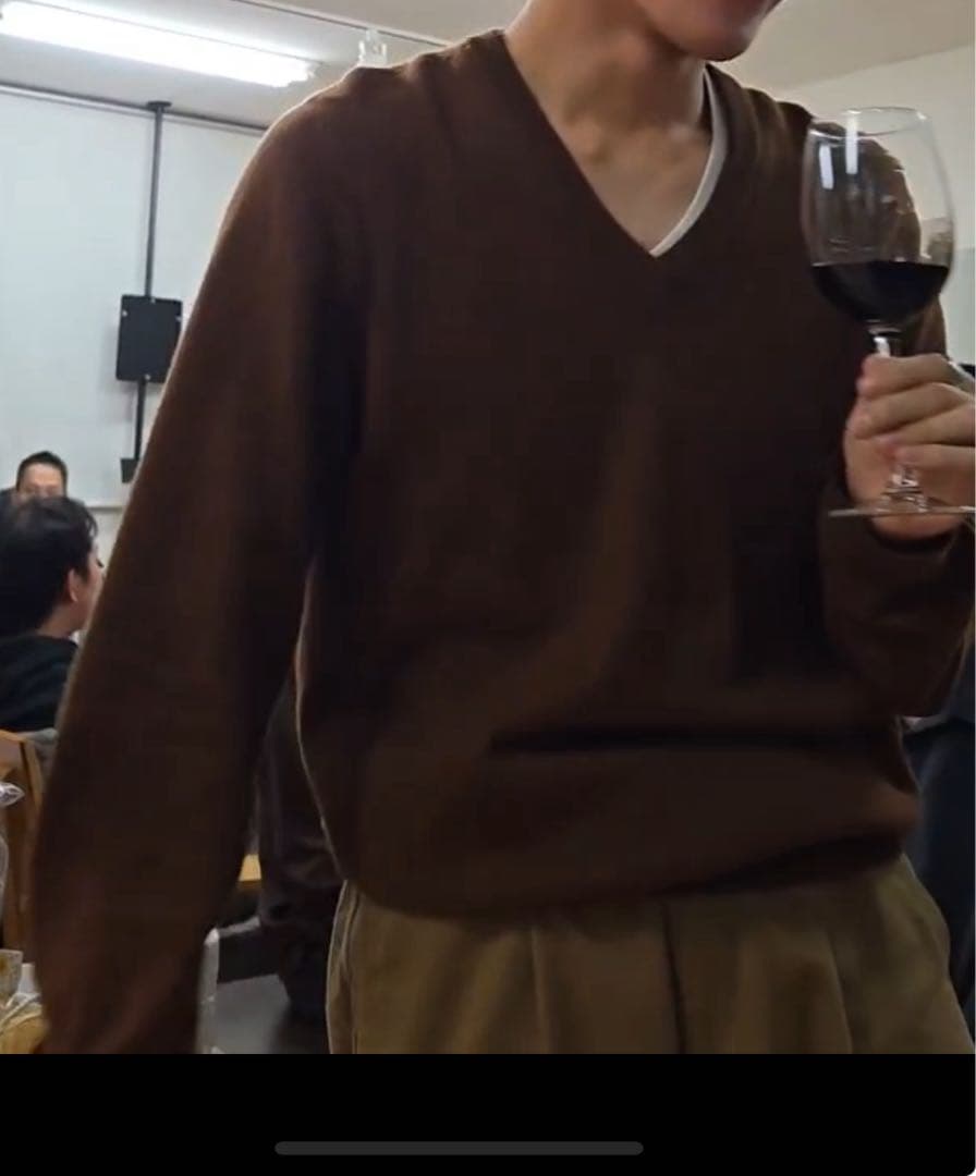 maison margiela セーター　ブラウン　エルボーパッチ