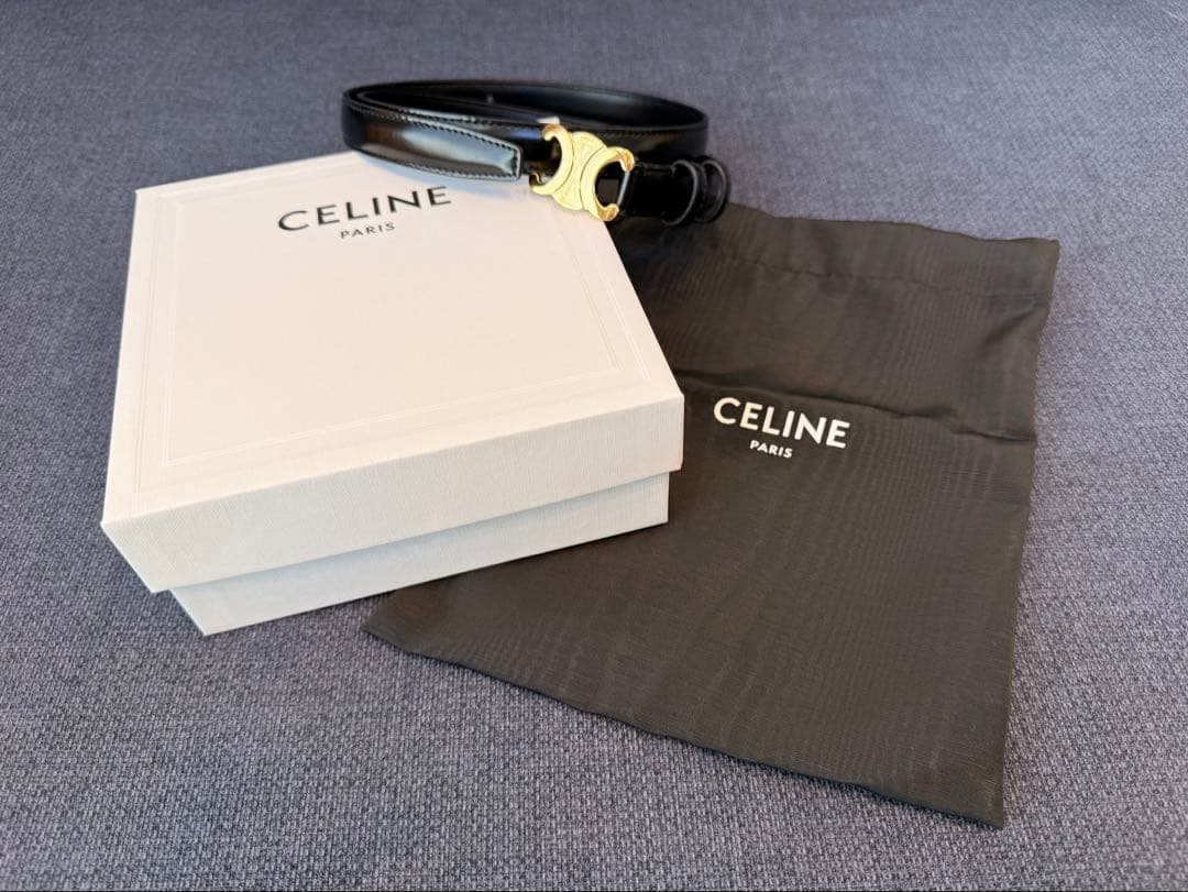 CELINE 18MMトリオンフ ベルト/トリヨンレザー