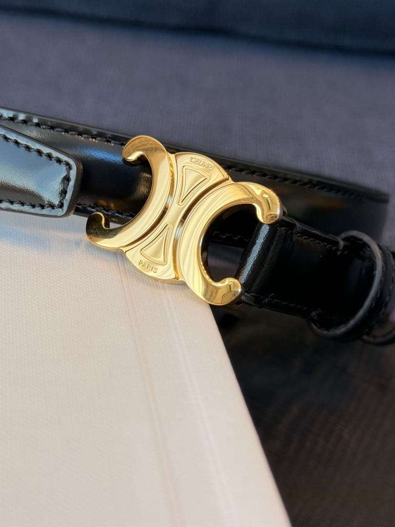 CELINE 18MMトリオンフ ベルト/トリヨンレザー