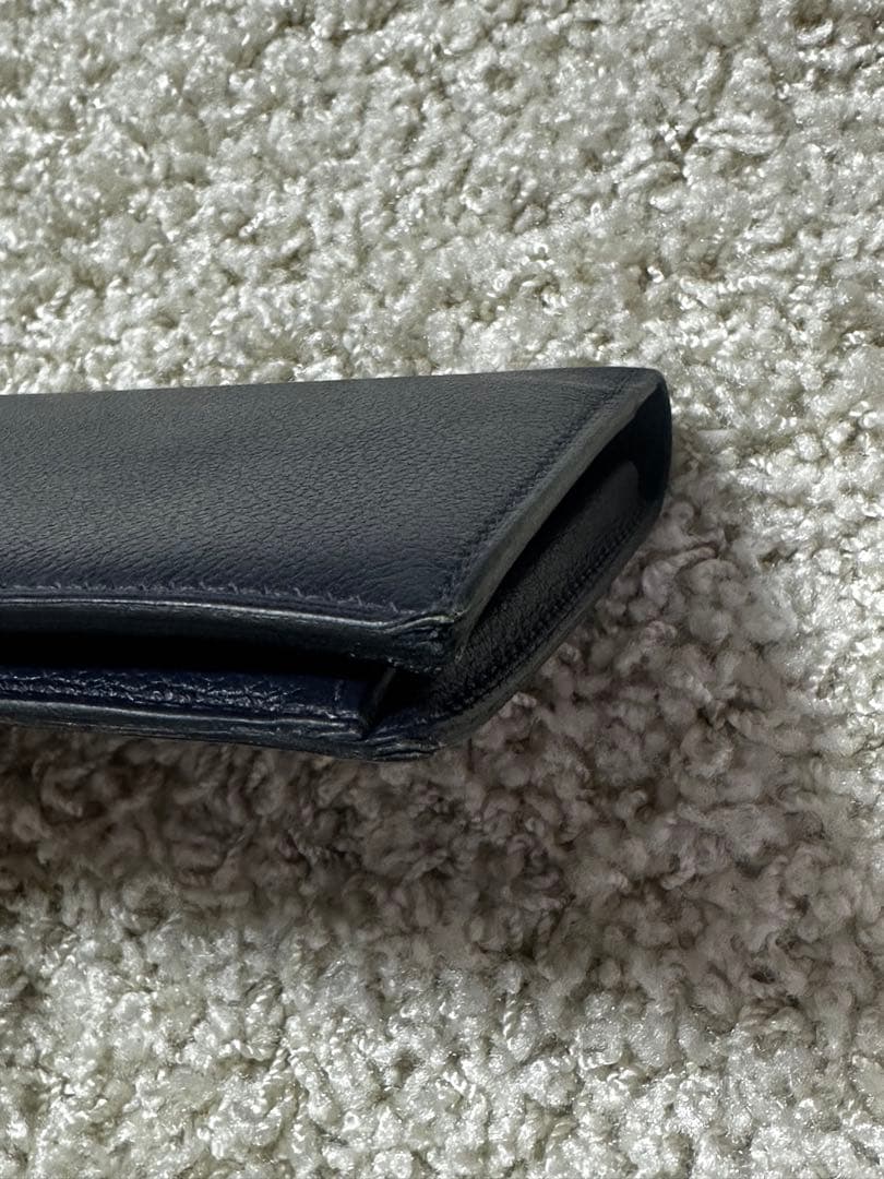 HERMES ネイビー レザー 長財布