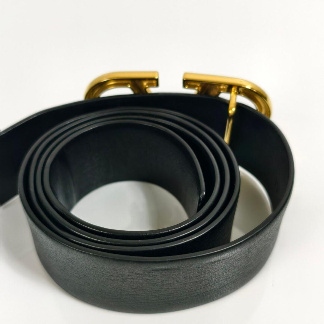 最終値下げ【美品】VALENTINO Vロゴ シグネチャーベルト ブラック