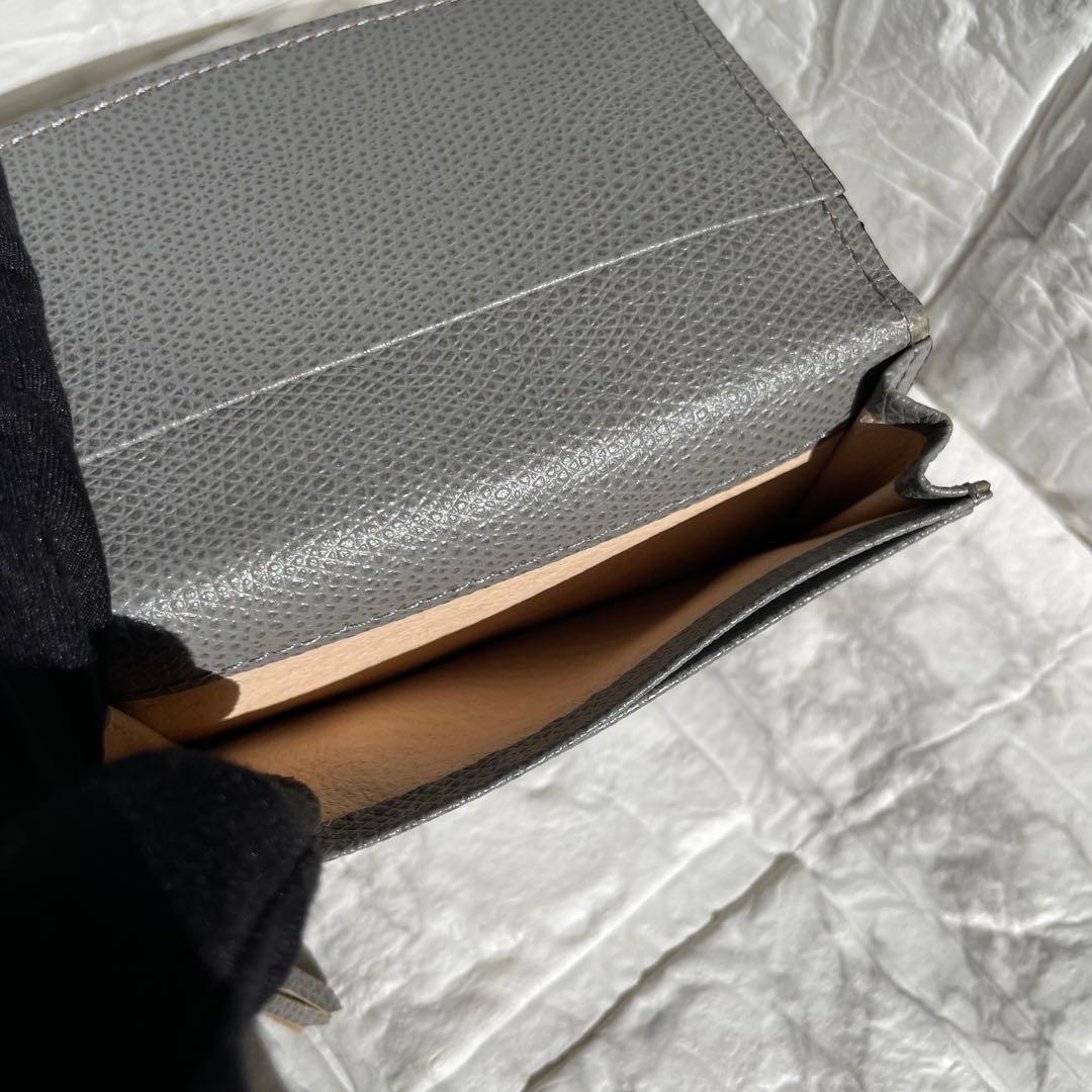 【未使用】Epoi シキ レザー 名刺入れ タッセル付き あくいろ グレー