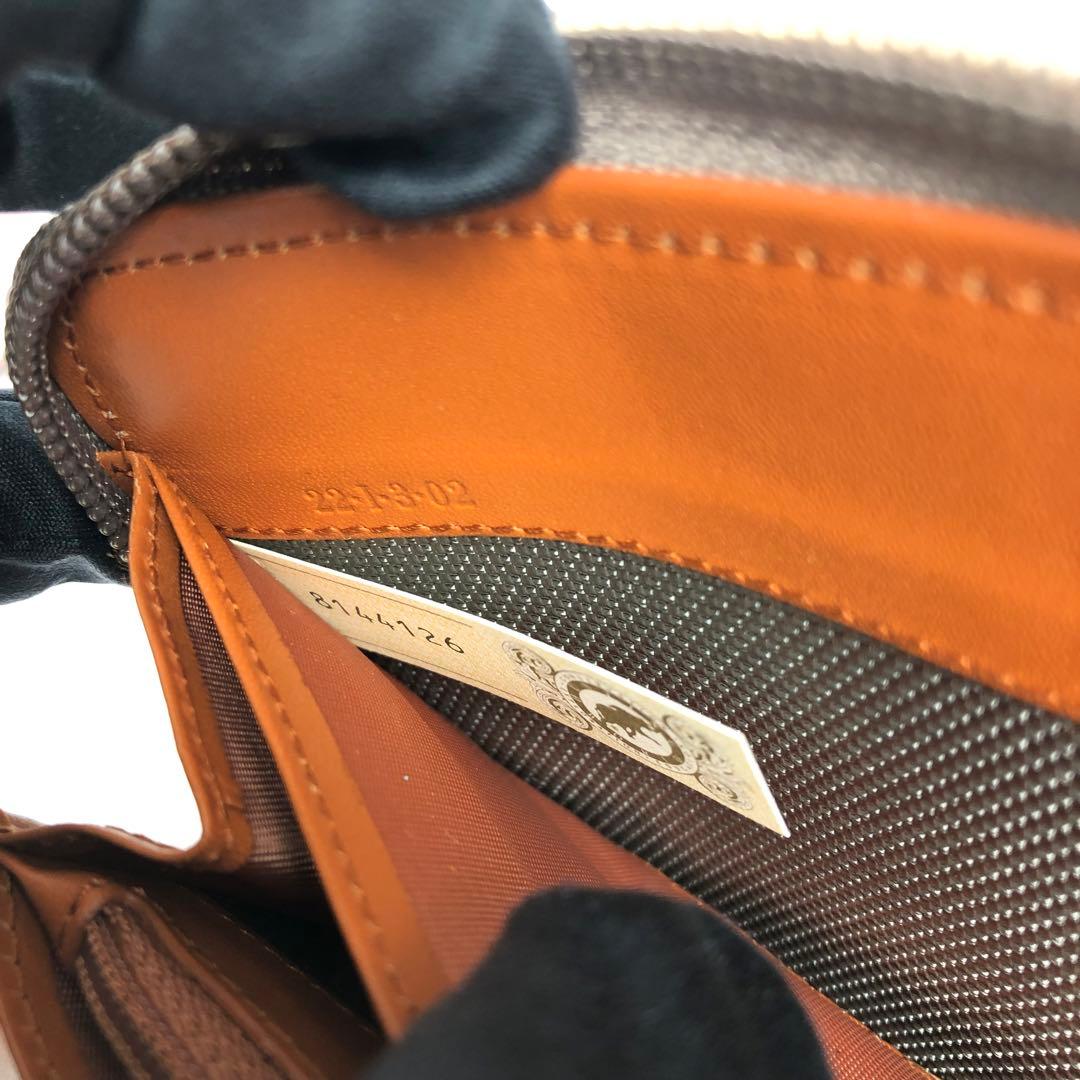 【未使用保管品】ハンティングワールド ラウンドファスナー長財布 メンズ グレー