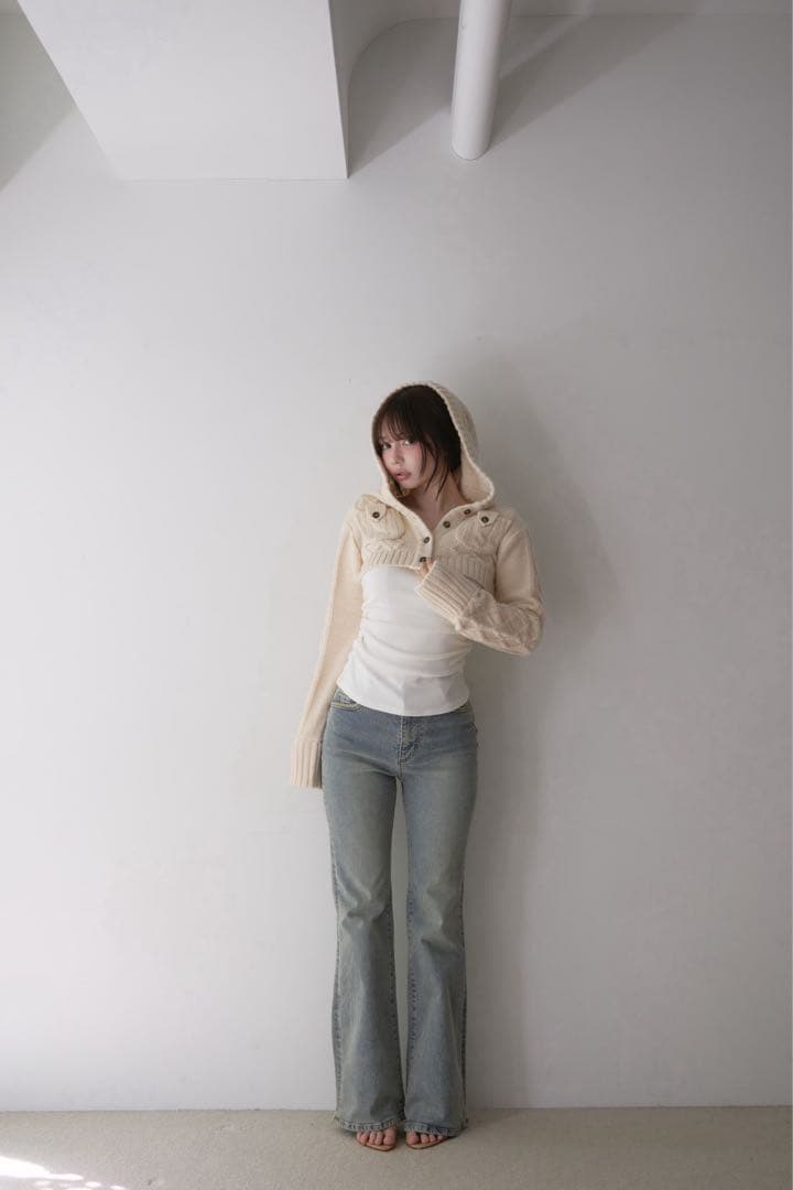 パンツ andmary Heart stitch denim M