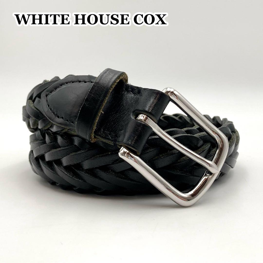 極美品✨ ホワイトハウスコックス メッシュベルト 黒 レザー 28/70 人気