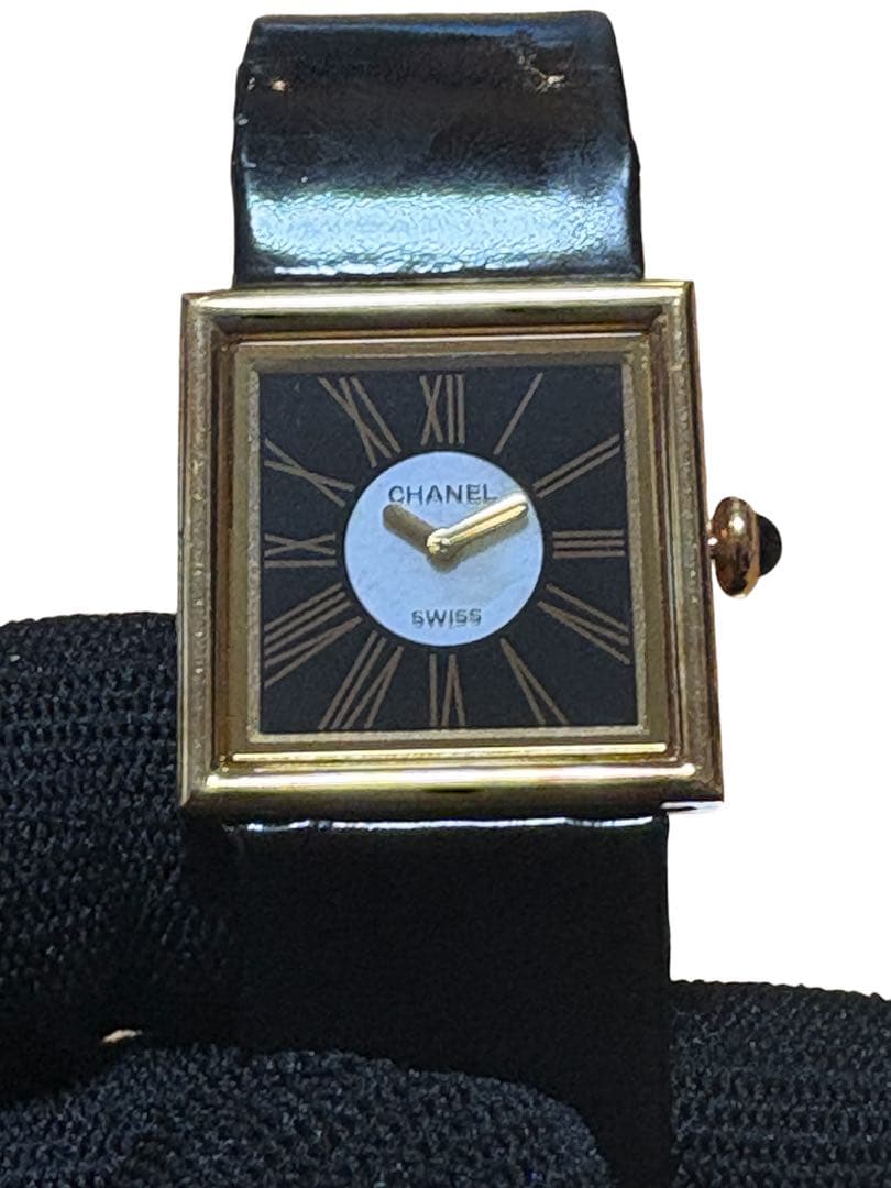 ジャンク CHANEL マドモアゼル 18金 K18 イエローゴールド クォーツ