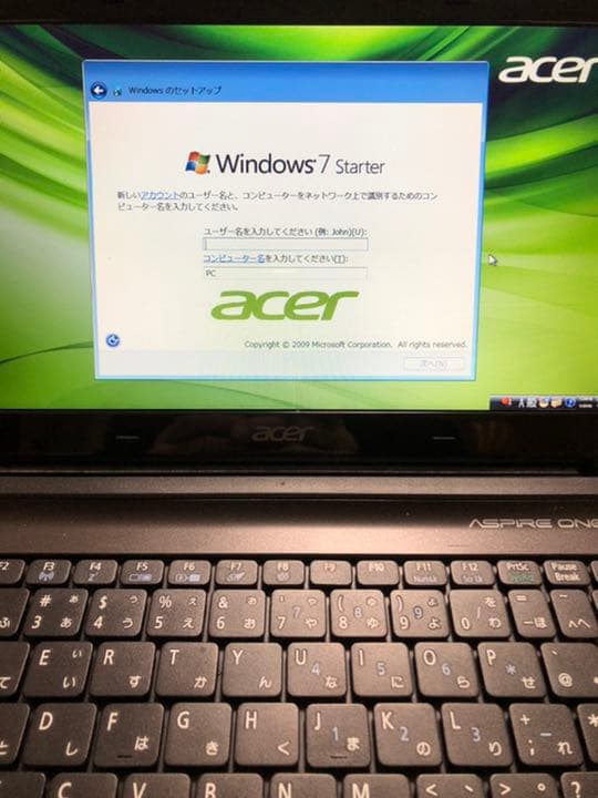 その他ノートPC本体 acre ASPIRE ONE