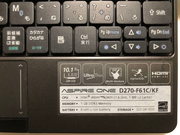 その他ノートPC本体 acre ASPIRE ONE