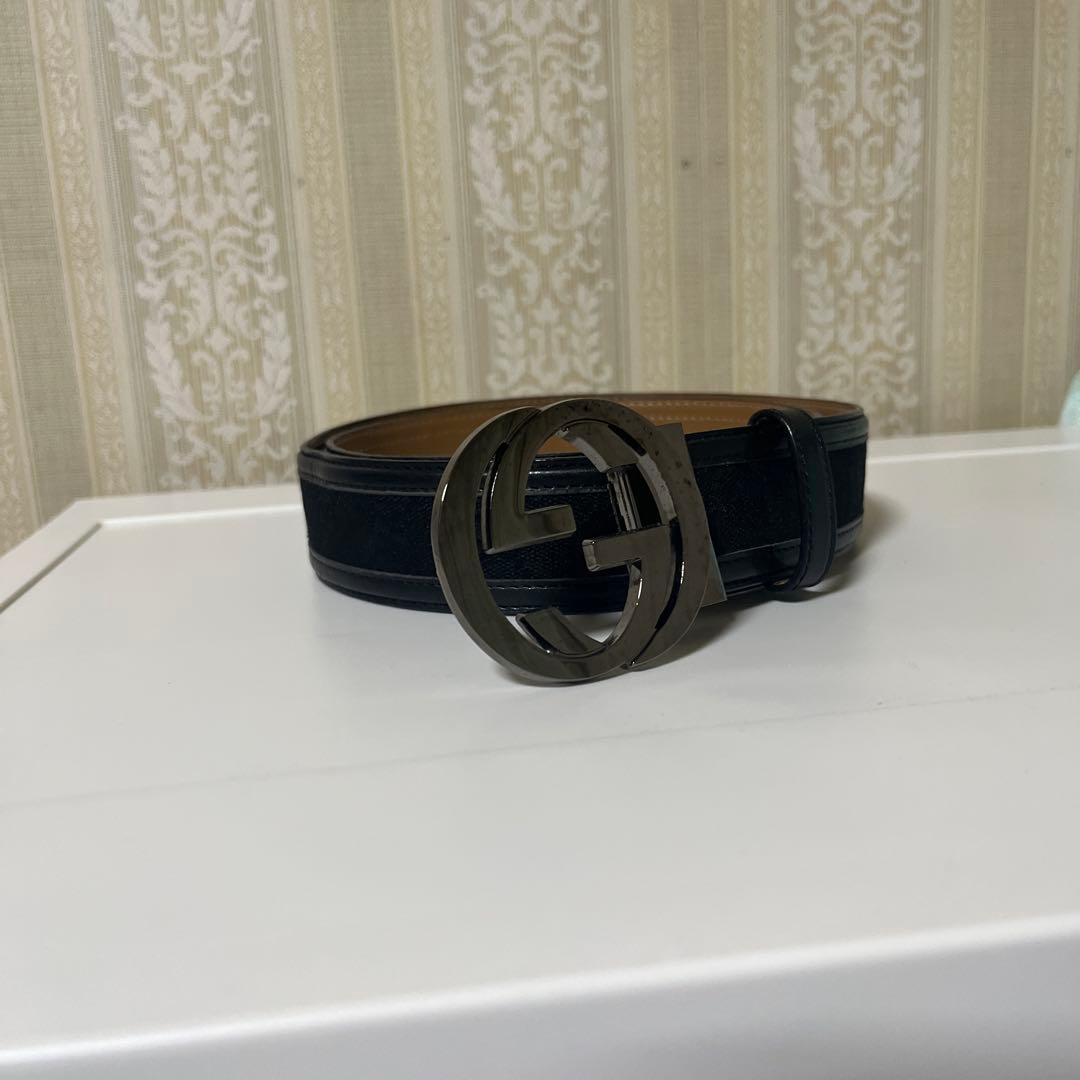 GUCCI ブラック ベルト Gロゴ