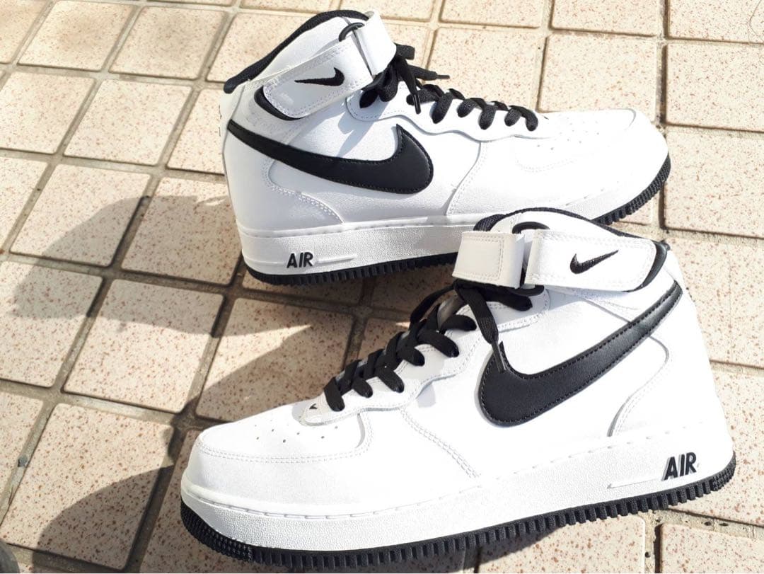 最終※NIKE ナイキ エアフォース1 AIR FORCE 1 白黒 28㌢