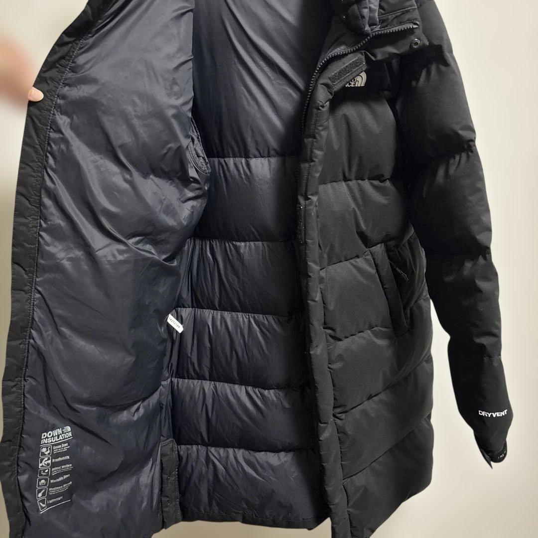 【クリーニング済】ノースフェイス DRYVENT ロングダウン S キッズ160