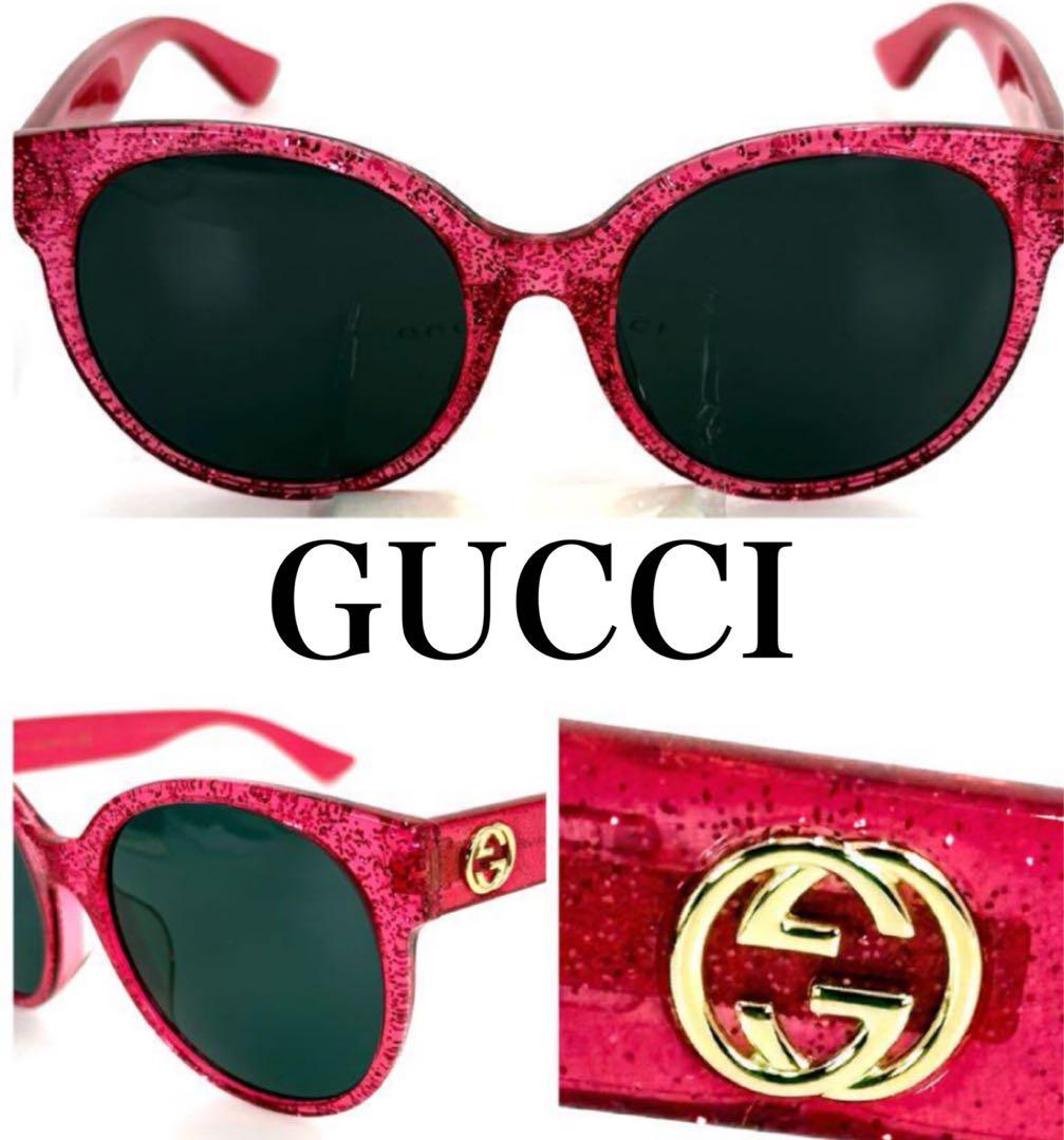 ✨未使用品✨GUCCI グッチ　サングラス　GG0035SA 005 ピンクラメ