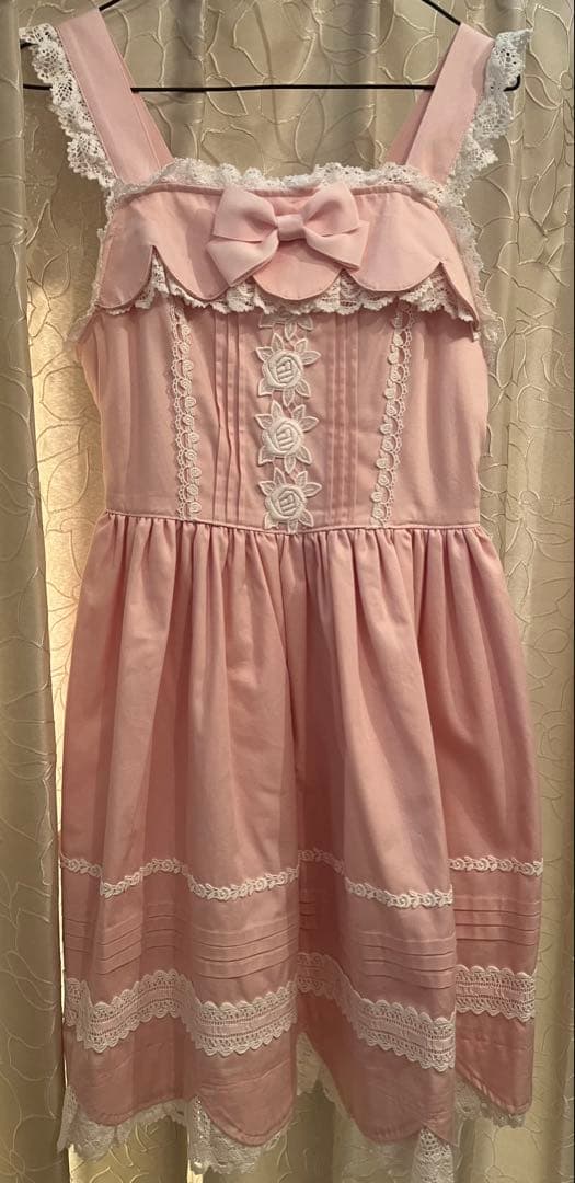 BABY♡ リボンスカラップジャンパースカート