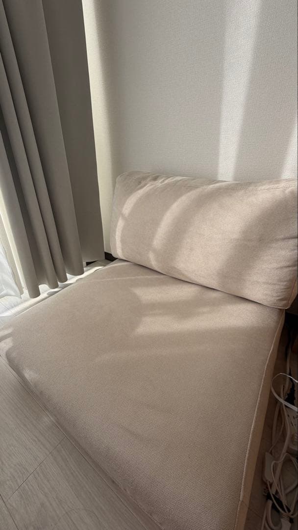 シ*タ様 オークション式　ベージュ 1人掛けソファ 分解可能 ロータイプ